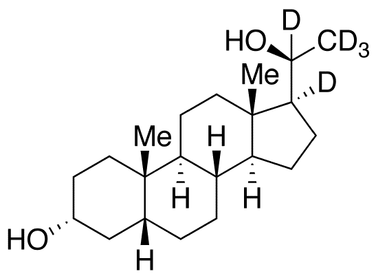 5beta-Pregnane-3alpha,20alpha-diol-d5 - Chemical structure and product image