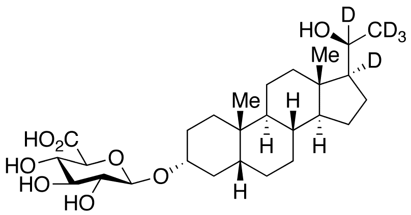 Pregnanediol-d5 3alpha-O-beta-D-Glucuronide - Chemical structure and product image
