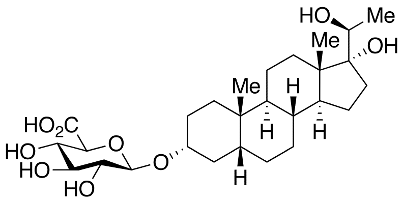 Pregnanetriol 3Î±-O-beta-D-Glucuronide - Chemical structure and product image