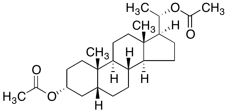(3alpha,5beta,20S)-Pregnane-3,20-diol Diacetate - Chemical structure and product image