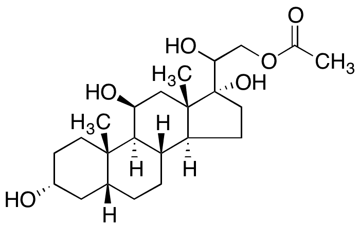 (3alpha,5beta,â€‹11beta)â€‹-Pregnane-â€‹3,â€‹11,â€‹17,â€‹20,â€‹21-â€‹pentol 21-â€‹Acetate - Chemical structure and product image