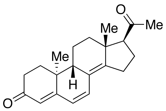 9beta,10alpha-Pregna-4,6,8(14)-triene-3,20-dione - Chemical structure and product image