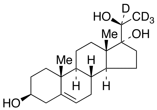 (3beta,20S)-Pregn-5-ene-3,17,20-triol-d4 - Chemical structure and product image