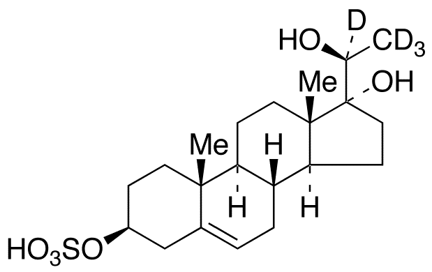 (3beta,20S)-Pregn-5-ene-3,17,20-triol-d4 Sulfate - Chemical structure and product image