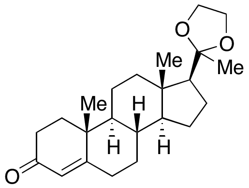 Progesterone Cyclic 20-(Ethylene Acetal) - Chemical structure and product image