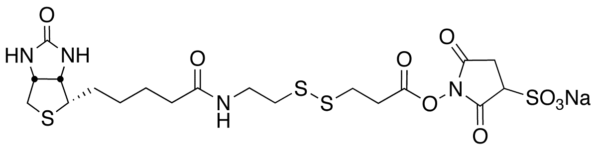 Sulfosuccinimidyl 3-[[2-(Biotinamido)ethyl] dithio]propionate Sodium Salt - Chemical structure and product image