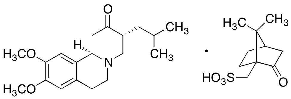 (3R,11bR)-Tetrabenazine (1S)-(+)-10-Camphorsulfonat - Chemical structure and product image