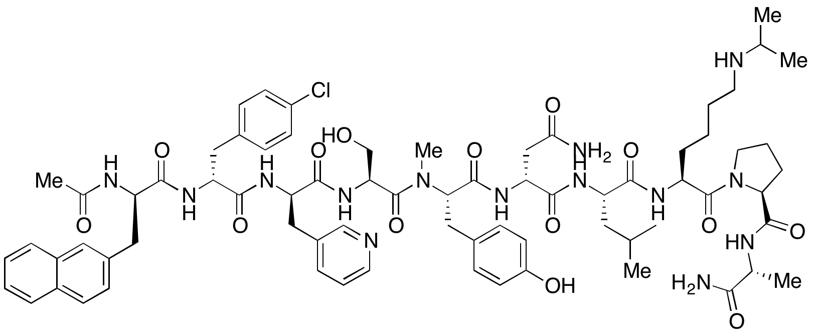 Abarelix - Chemical structure and product image