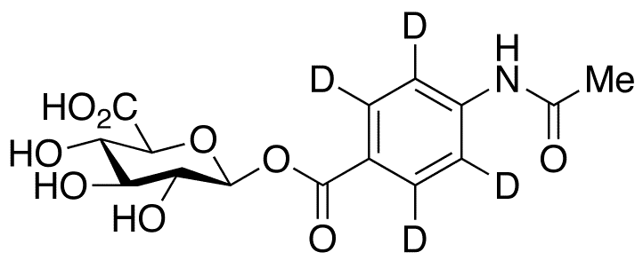 Acedoben-d4 Acyl-β-D-glucuronide - Chemical structure and product image