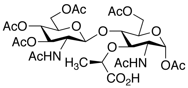 2-Acetamido-4-O-(2-acetamido-2-deoxy-β-D-glucopyranosyl)-1,6-di-O-N-acetyl-α-D-muramic Acid - Chemical structure and product image