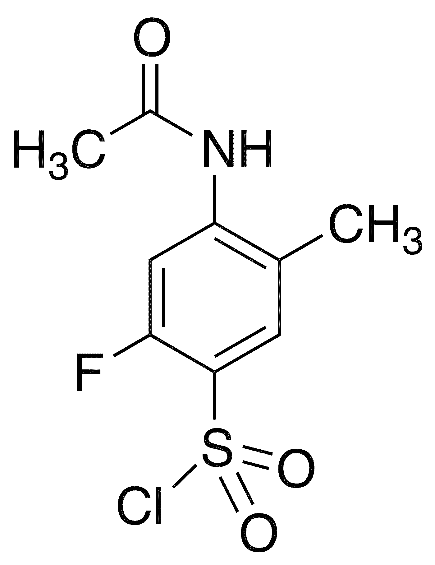 4-Acetamido-2-fluoro-5-methylbenzenesulfonyl chloride - Chemical structure and product image