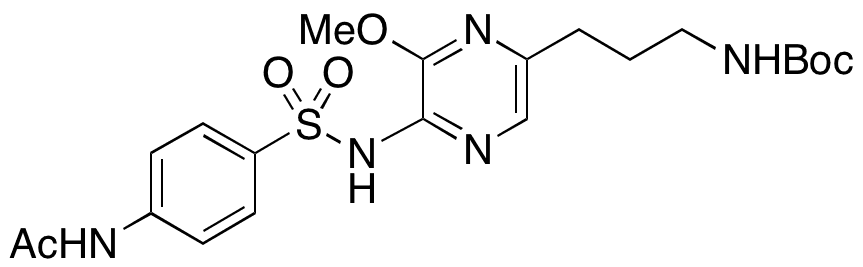 (3-(5-(4-Acetamidophenylsulfonamido)-6-methoxypyrazin-2-yl)propyl)carbamate tert-Butyl Ester - Chemical structure and product image