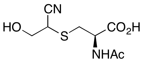 N-Acetyl-S-(1-cyano-2-hydroxyethyl)-L-cysteine - Chemical structure and product image
