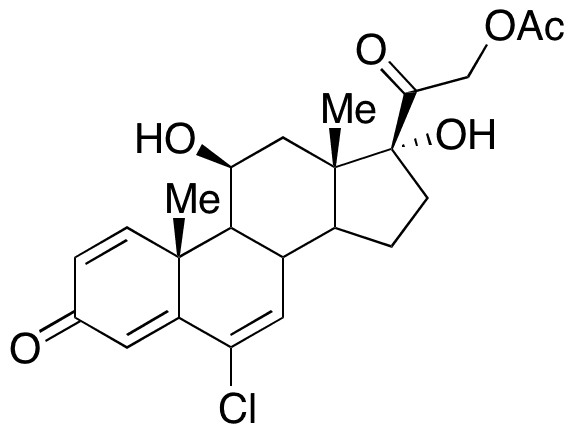 (11β)- 21-(Acetyloxy)-6-chloro-11,17-dihydroxypregna-1,4,6-triene-3,20-dione - Chemical structure and product image