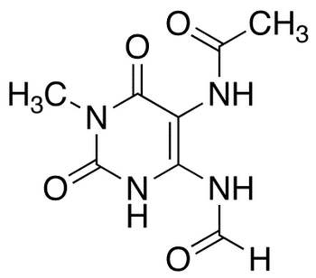 5-Acetylamino-6-formylamino-3-methyluracil - Chemical structure and product image