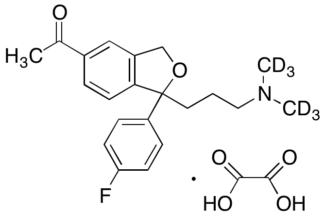 Acetyl Citalopram-d6 Oxalate - Chemical structure and product image