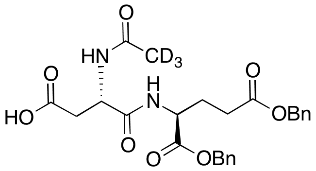 N-(N-Acetyl-L-alpha-aspartyl)-L-glutamic Acid-d3 1 5-Bis(phenylmethyl) Ester - Chemical structure and product image