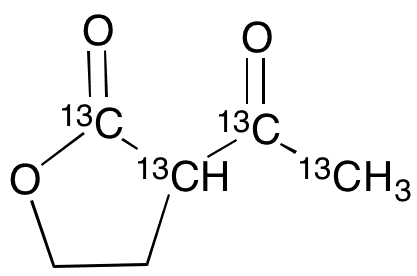 2-Acetylbutyrolactone-13C4 - Chemical structure and product image