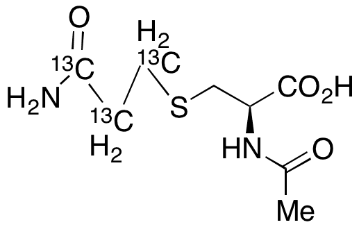 N-Acetyl-S-(carbamoylethyl)-L-cysteine-13C3 - Chemical structure and product image