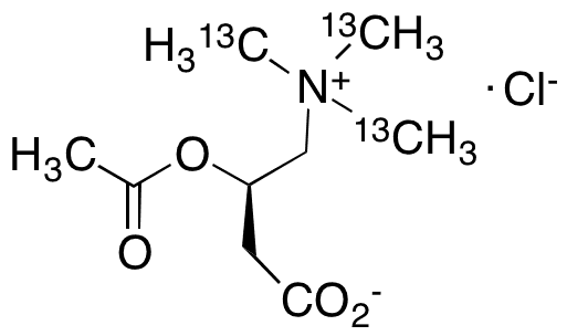Acetyl L-Carnitine-13C3 Chloride - Chemical structure and product image