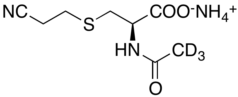 N-Acetyl-S-(2-cyanoethyl)-L-cysteine-d3 Ammonium Salt - Chemical structure and product image