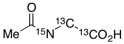 N-Acetylglycine-13C2,15N - Chemical structure and product image