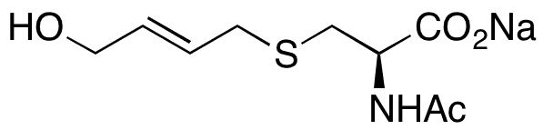 N-Acetyl-S-(4-hydroxy-2-buten-1-yl)-L-cysteine Sodium Salt - Chemical structure and product image