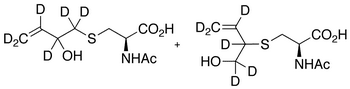 (R,S)-N-Acetyl-S-[1-(hydroxymethyl)-2-propenyl)-L-cysteine-d6 + (R,S)-N-Acetyl-S-[2-(hydroxymethyl)-3-propenyl)-L-cysteine-d6 (Mixture) - Chemical structure and product image