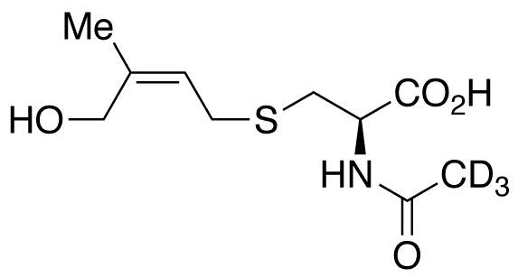 N-Acetyl-S-(4-hydroxy-3-methyl-2-cis-buten-1-yl)-L-cysteine-d3 - Chemical structure and product image