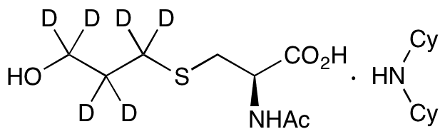 N-Acetyl-S-(3-hydroxypropyl-1,1,2,2,3,3-D6)cysteine, Dicyclohexylammonium Salt - Chemical structure and product image