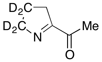2-Acetyl-1-pyrroline-d4 (10% w/w in DCM) - Chemical structure and product image
