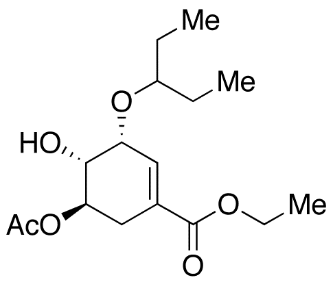 (3R,4S,5R-5)-(Acetyloxy)-3-(1-ethylpropoxy)-4-hydroxy-1-cyclohexene-1-carboxylic Acid Ethyl Ester - Chemical structure and product image