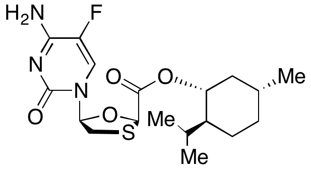 (2R,5S)-5-(4-Amino-5-fluoro-2-oxo-1(2H)-pyrimidinyl)-1,3-oxathiolane-2-carboxylic Acid (1R,2S,5R)-5-Methyl-2-(1-methylethyl)cyclohexyl Ester - Chemical structure and product image