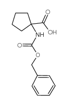 1-(Benzyloxycarbonylamino)cyclopentanecarboxylic acid - Chemical structure and product image