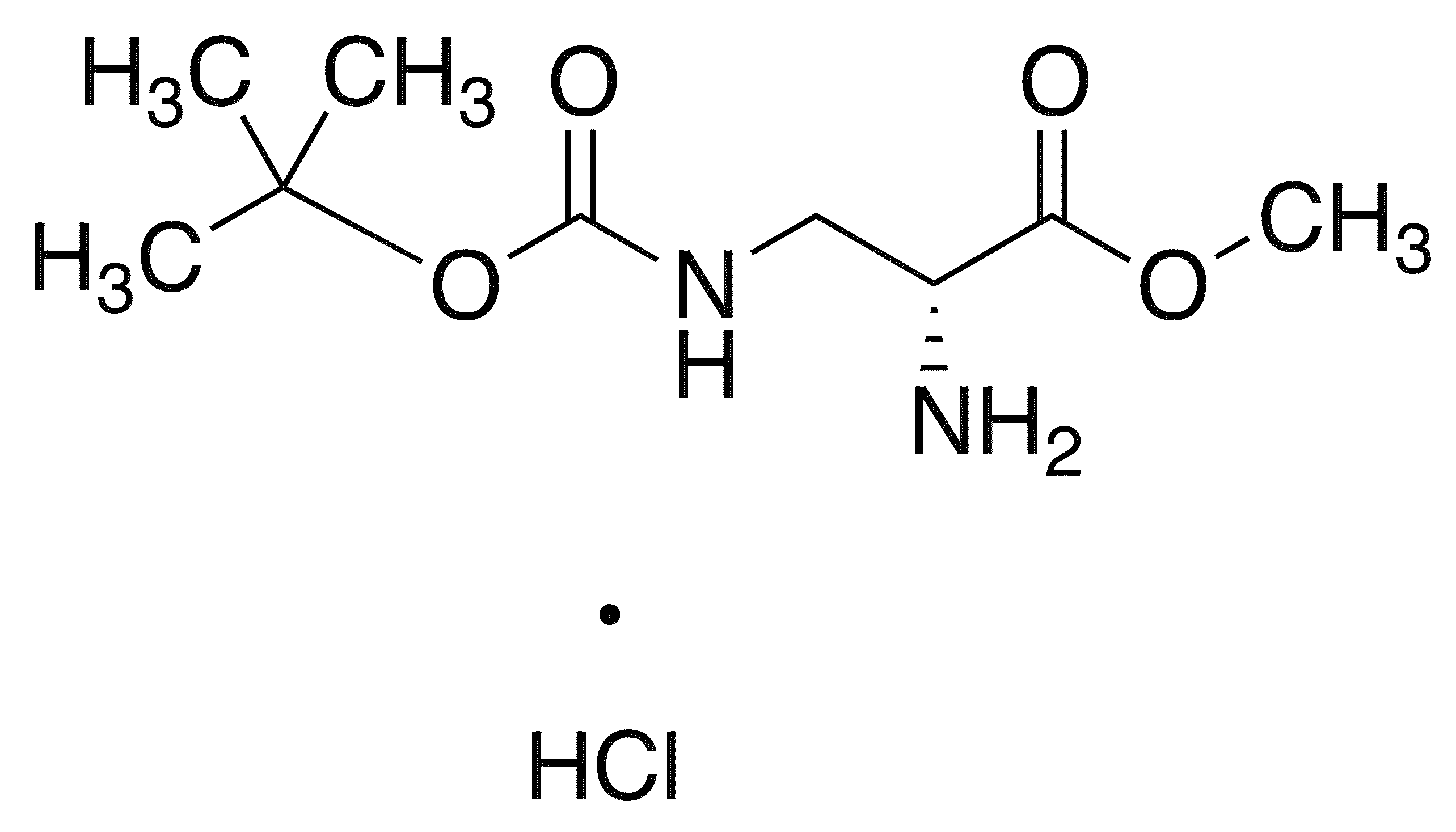 3-BOC-D-2,3-Diaminopropionic acid methyl ester HCl - Chemical structure and product image