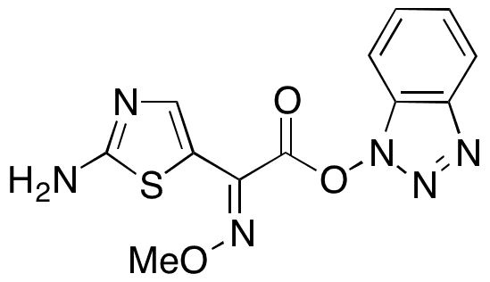 1-Benzotriazolyl-(Z)-2-(2-aminothiazol-4-yl)-2-methoxyiminoacetate - Chemical structure and product image