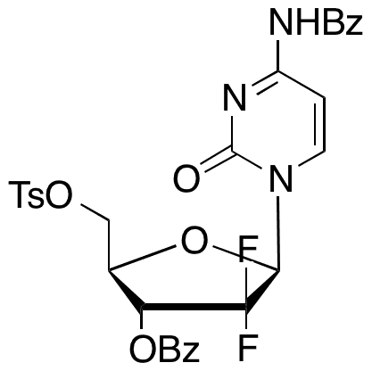N-​Benzoyl-​2-​deoxy-​2 ​2 -​difluorocytidine 3 -Benzoate 5 -(4-Methylbenzenesulfonate) - Chemical structure and product image