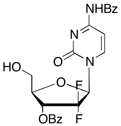 N-​Benzoyl-​2-​deoxy-​2 ​2 -​difluorocytidine 3 -Benzoate - Chemical structure and product image