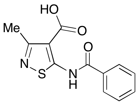 5-(Benzoylamino)-3-methyl-4-isothiazolecarboxylic Acid - Chemical structure and product image