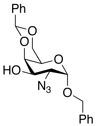 Benzyl 2-Azido-2-deoxy-4 6-benzylidene-alpha-D-galactopyranoside - Chemical structure and product image