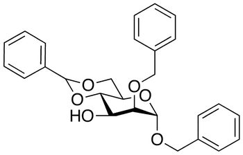 Benzyl 2-O-Benzyl-4,6-O-benzylidene-alpha-D-mannopyranoside - Chemical structure and product image
