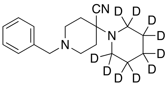 1 -Benzyl-1,4-bipiperidine-4-carbonitrile-d10 - Chemical structure and product image
