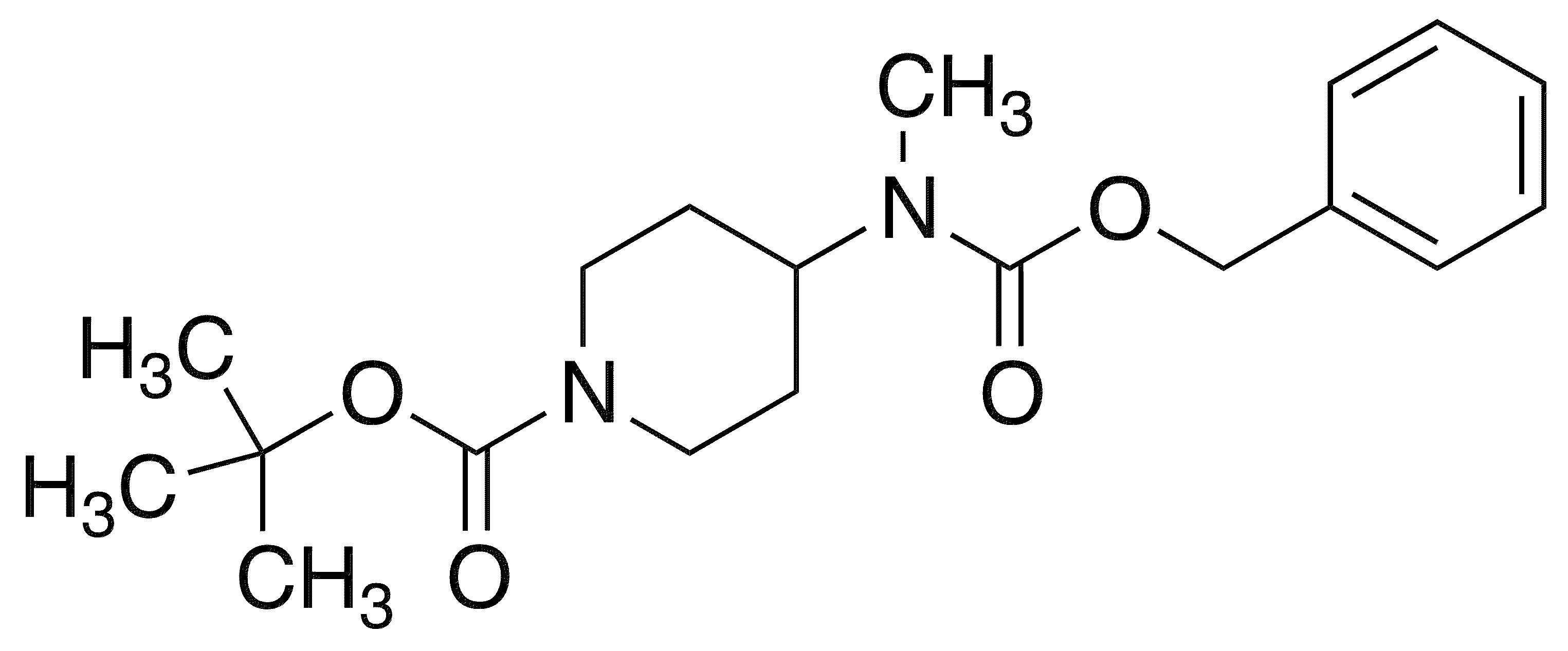 Benzyl 1-(tert-butoxycarbonyl)piperidin-4-ylmethylcarbamate - Chemical structure and product image