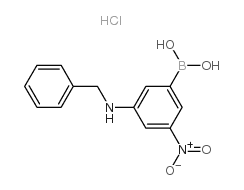 3-(Benzylamino)-5-nitrophenylboronic acid, HCl - Chemical structure and product image