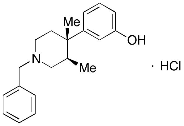 rac-1-Benzyl-3,4-dimethylpiperidin-4-yl)phenol Hydrochloride - Chemical structure and product image