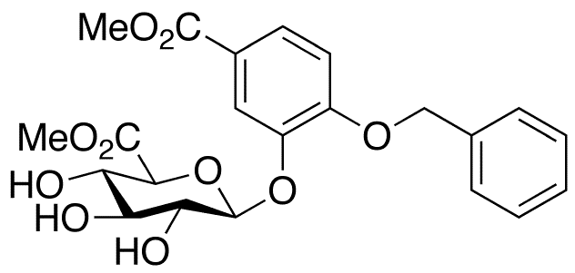 4-Benzyloxy-3-hydroxybenzoic Acid 3-O-β-D-Glucuronide Dimethyl Diester - Chemical structure and product image