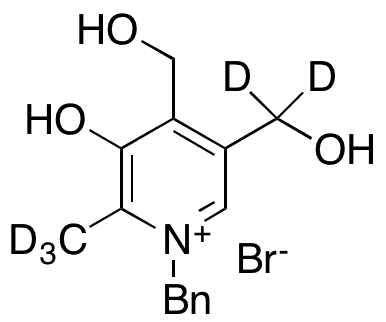 1-Benzyl-3-hydroxy-4,5-bis(hydroxymethyl)-2-methylpyridin-1-ium-d5 Bromide - Chemical structure and product image