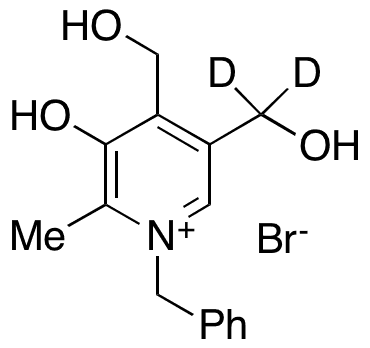 1-Benzyl-3-hydroxy-4,5-bis(hydroxymethyl)-2-methylpyridin-1-ium-d2 Bromide - Chemical structure and product image