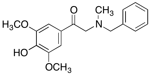 2-(Benzylmethylamino)-1-(4-hydroxy-3,5-dimethoxyphenyl)ethanone - Chemical structure and product image
