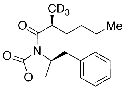 (4S,alpha S)-4-Benzyl-3-(alpha-methyl-1-oxohexyl)-2-oxazolidinone-d3 - Chemical structure and product image
